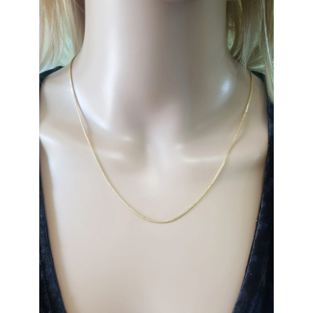 Elegantiška moteriška geltono aukso Foxtail pynimo grandinėlė 585