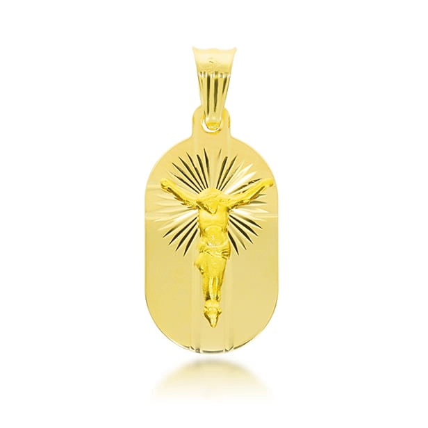 Religinis geltono aukso pakabukas kryželis vyrams ir moterims 585