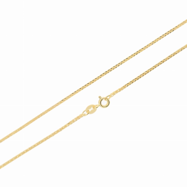 Elegantiška moteriška geltono aukso Foxtail pynimo grandinėlė 585