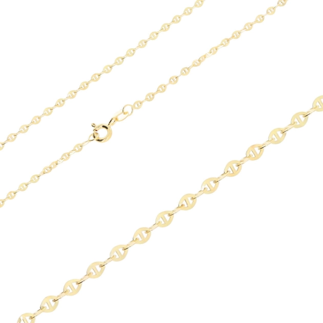 Elegantiška moteriška geltono aukso tuščiavidurė Marina grandinėlė 585