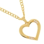 Romantiškas moteriškas geltono aukso pakabukas širdelė su cirkoniais 585