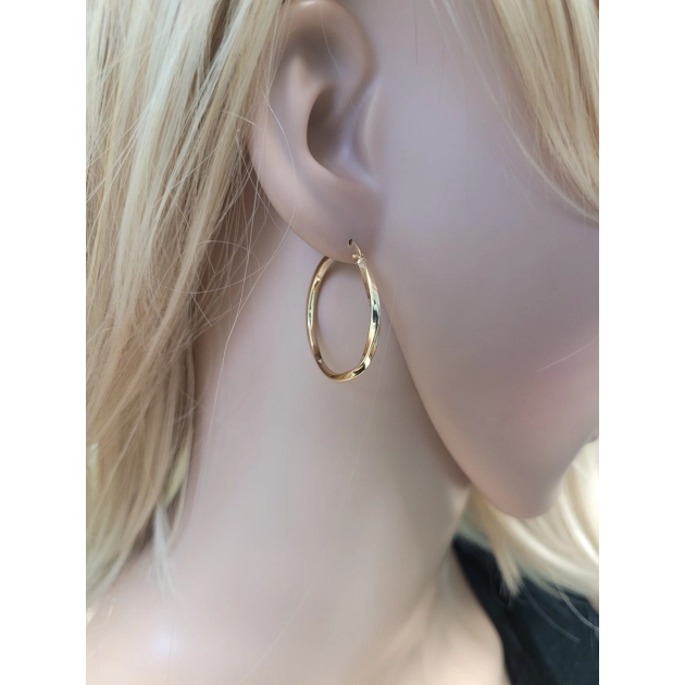 Elegantiški moteriški geltono aukso kolibrių auskarai 585