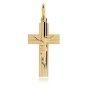 Vyriškas geltono aukso kryželis su Jėzaus atvaizdu 585