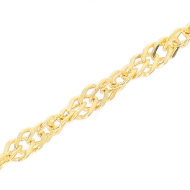 Elegantiška moteriška geltono aukso Singapore pynimo grandinėlė 585