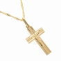 Vyriškas geltono aukso kryželis su Jėzaus atvaizdu 585