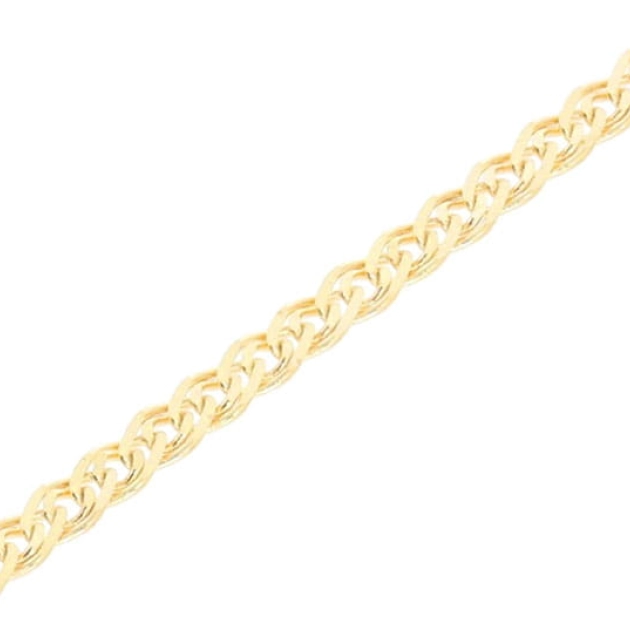 Elegantiška moteriška tuščiavidurė geltono aukso grandinėlė 585