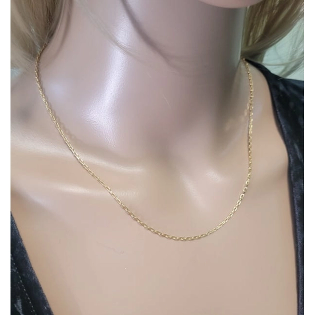 Vyriška pilnavidurė geltono aukso Marina pynimo grandinėlė 585