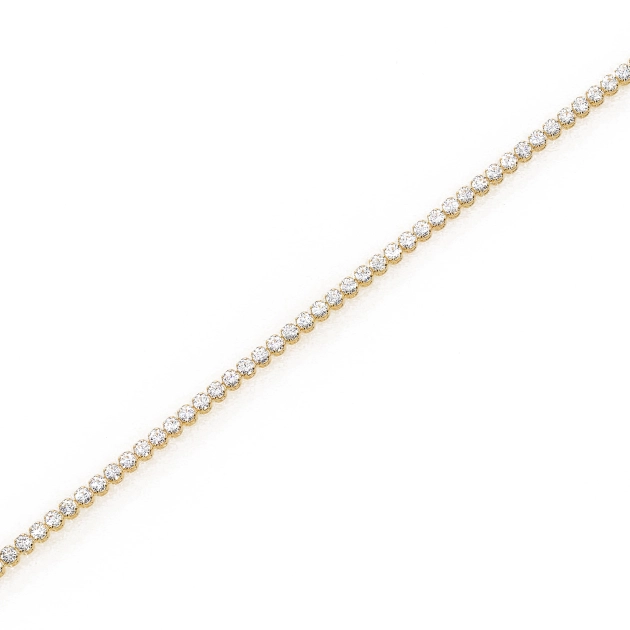 Elegantiška moteriška geltono aukso apyrankė su cirkoniais 585