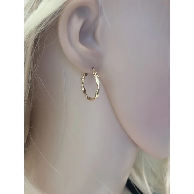 Elegantiški moteriški geltono aukso koljė auskarai 585