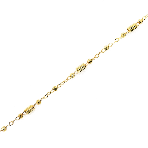 Elegantiška moteriška geltono aukso apyrankė su burbuliukais 585