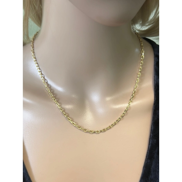 Vyriška tuščiavidurė geltono aukso Marina pynimo grandinėlė 585