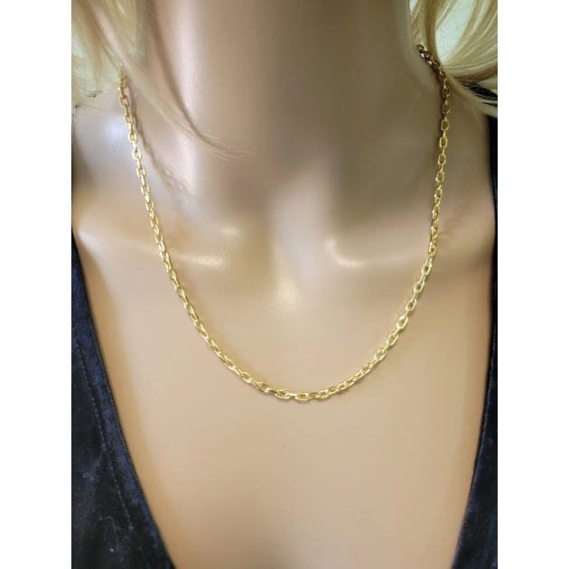 Vyriška tuščiavidurė geltono aukso Marina pynimo grandinėlė 585