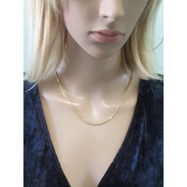 Vyriška tuščiavidurė geltono aukso Byzantine pynimo grandinėlė 585