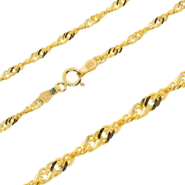 Elegantiška moteriška geltono aukso grandinėlė 585