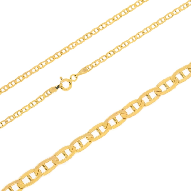 Elegantiška moteriška geltono aukso tuščiavidurė Marina grandinėlė 585