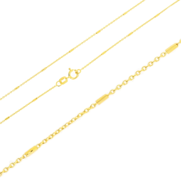 Elegantiška moteriška pilnavidurė geltono aukso grandinėlė 585