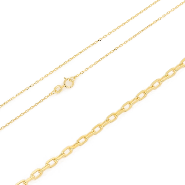 Vyriška pilnavidurė geltono aukso Marina pynimo grandinėlė 585