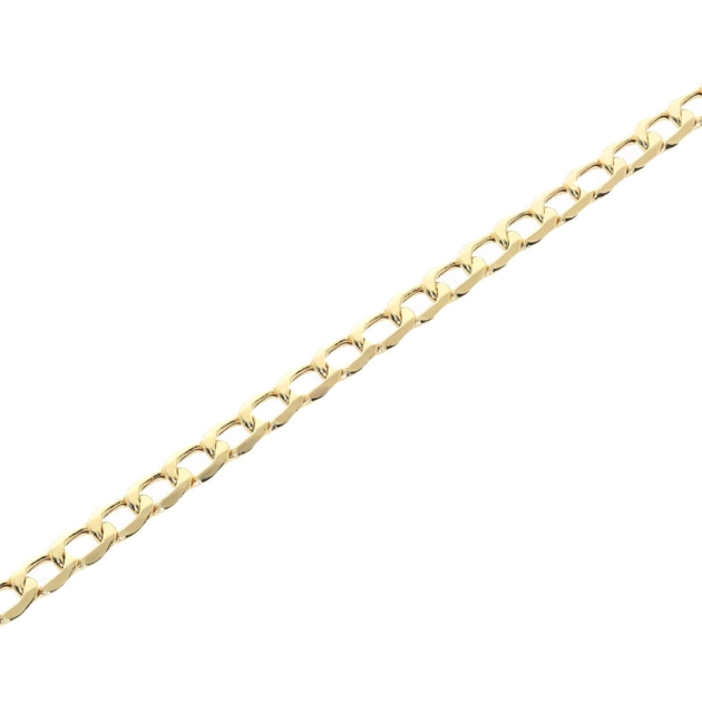 Klasikinė vyriška geltono aukso Curb pynimo apyrankė 585