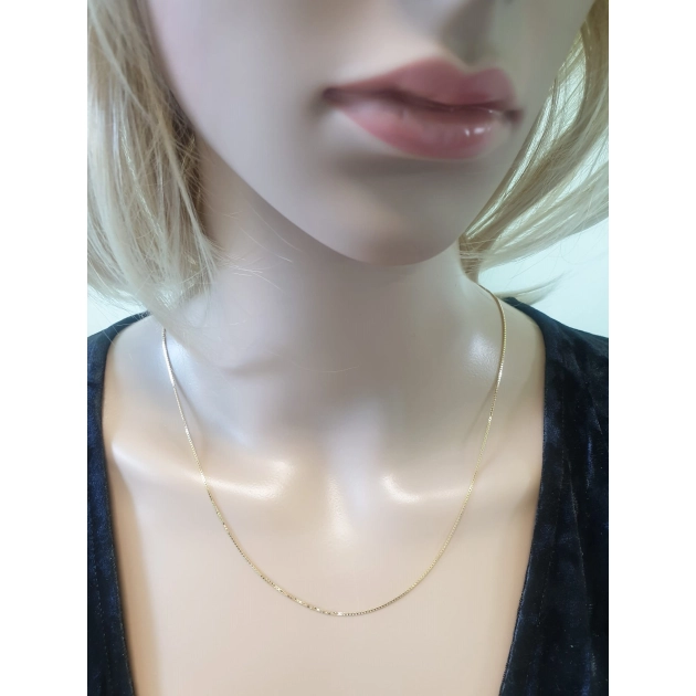 Elegantiška moteriška pilnavidurė geltono aukso Venetian grandinėlė 585