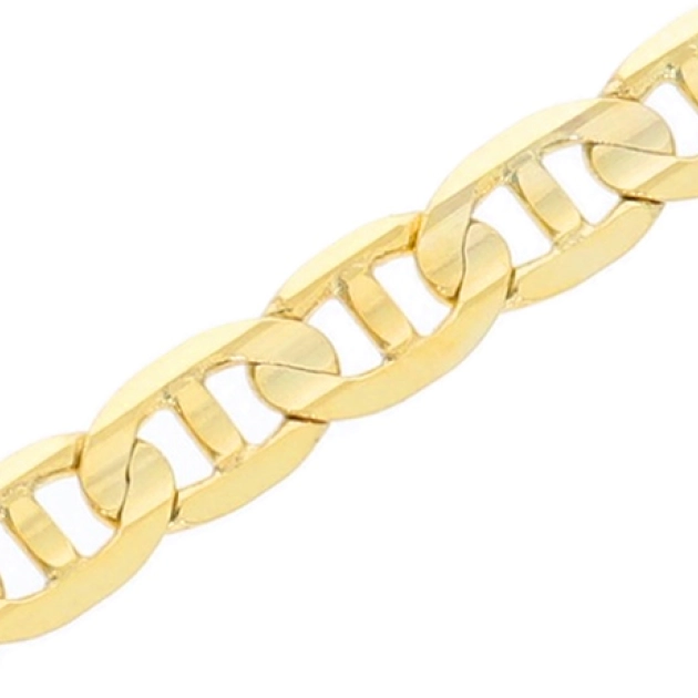 Vyriška pilnavidurė geltono aukso Marina pynimo grandinėlė 585