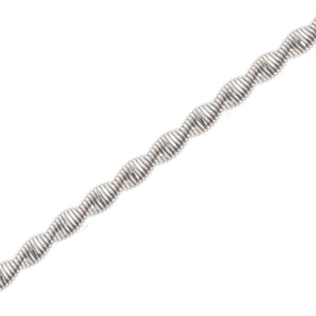 Elegantiška moteriška balto aukso tuščiavidurė grandinėlė 585