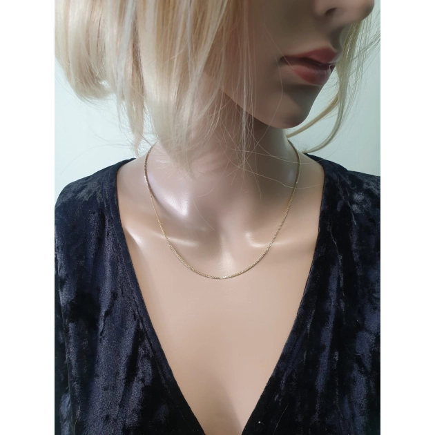 Moteriška tuščiavidurė geltono ir balto aukso Foxtail grandinėlė 585