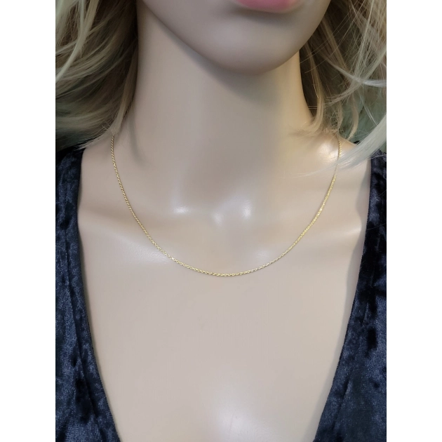 Elegantiška moteriška geltono aukso Rope pynimo grandinėlė 585