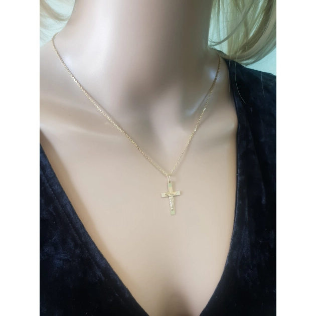 Religinis geltono aukso pakabukas su Jėzaus atvaizdu 585