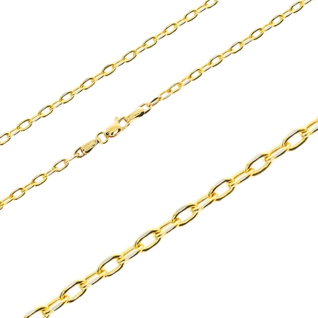 Elegantiška moteriška geltono aukso tuščiavidurė Marina grandinėlė 585