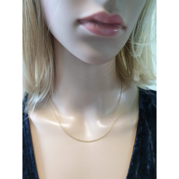 Elegantiška moteriška geltono aukso tuščiavidurė grandinėlė 585