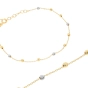 Elegantiška moteriška dviejų spalvų aukso apyrankė su Bead pynimu 585